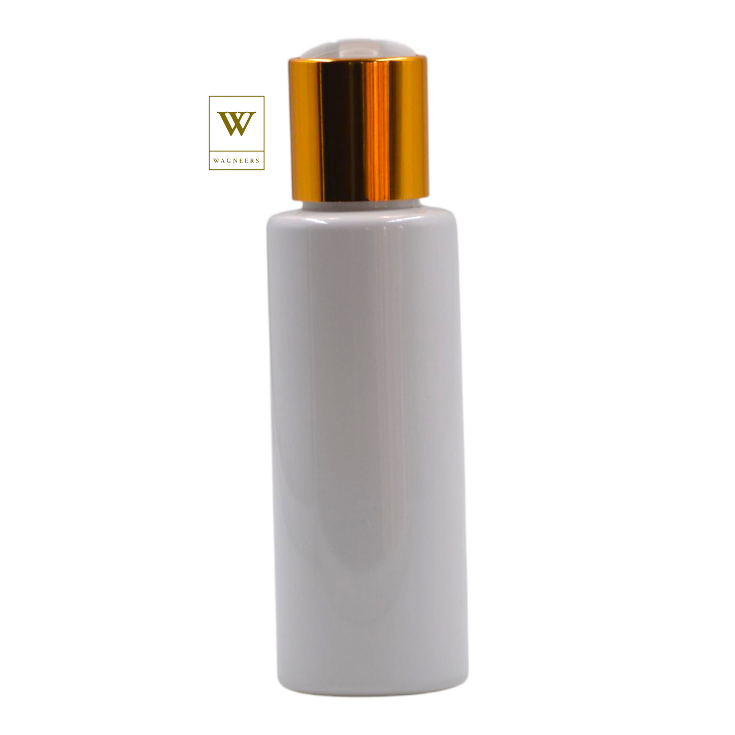 White Packaging Bottle/White & Gold Disc Top[100pc]