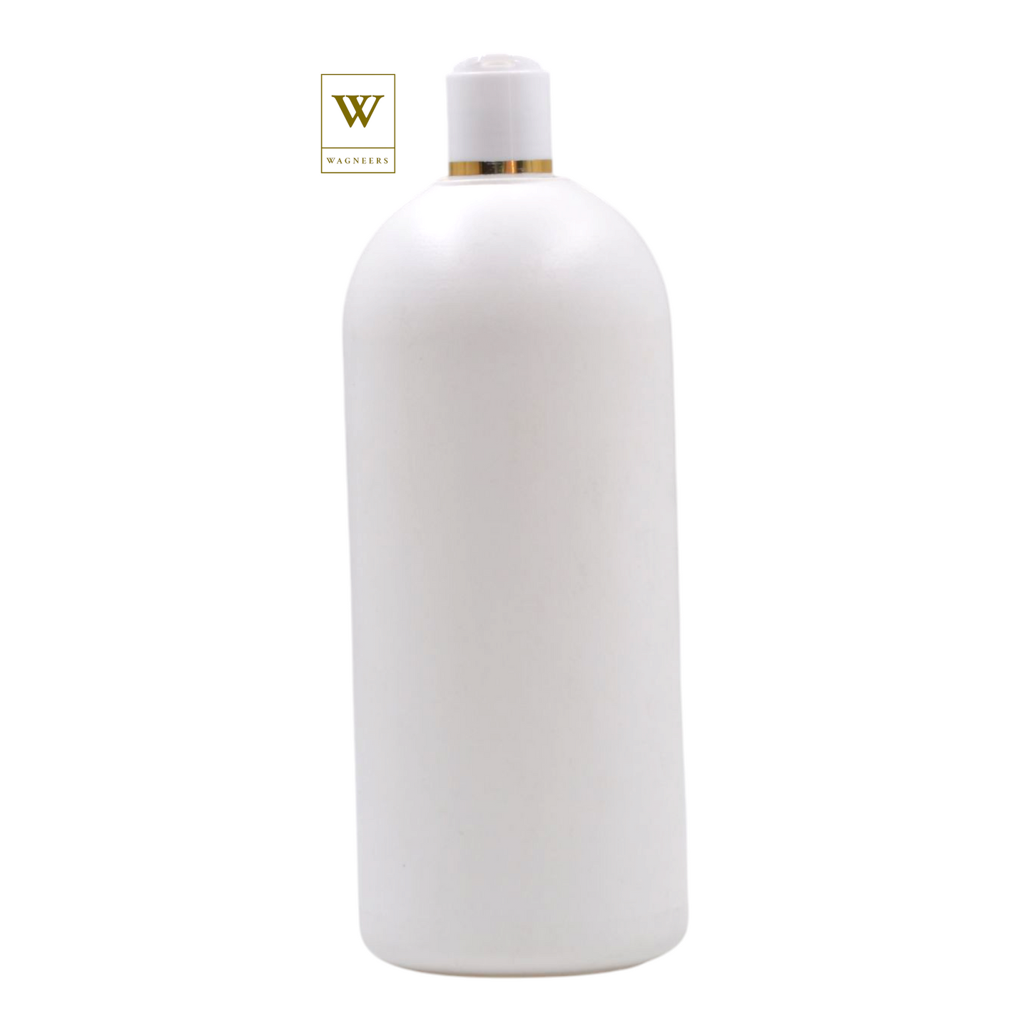 White Packaging Bottle/White & Gold Ring Disc Top[100pc]