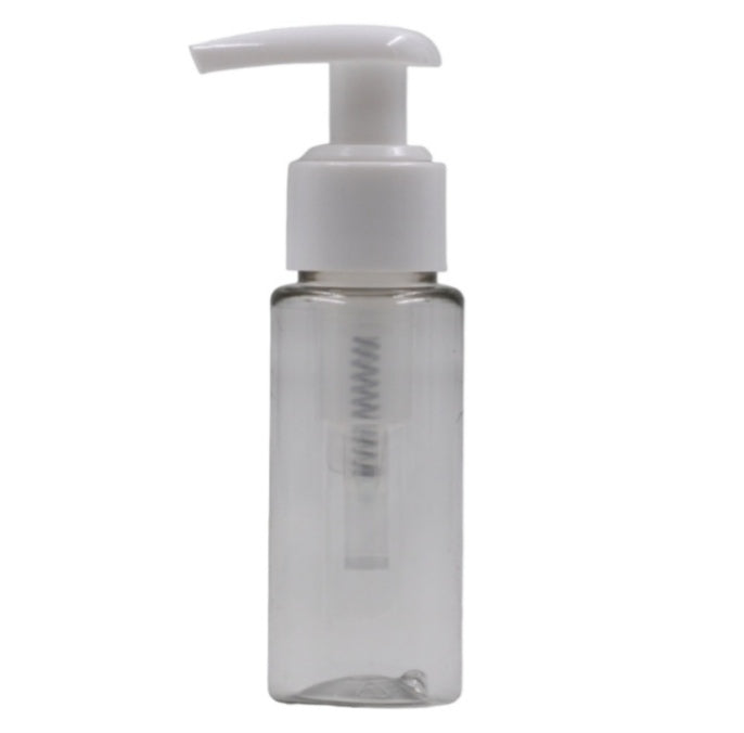 50ml Clear Packaging Tall Bottle/White Lotion Pump