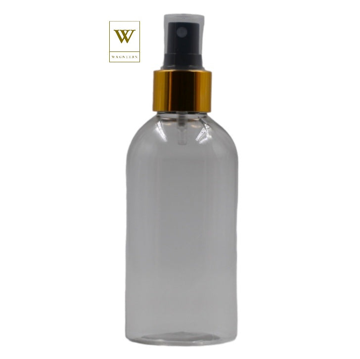 Clear Packaging Bottle/Black & Gold Mist Spray [100pc]