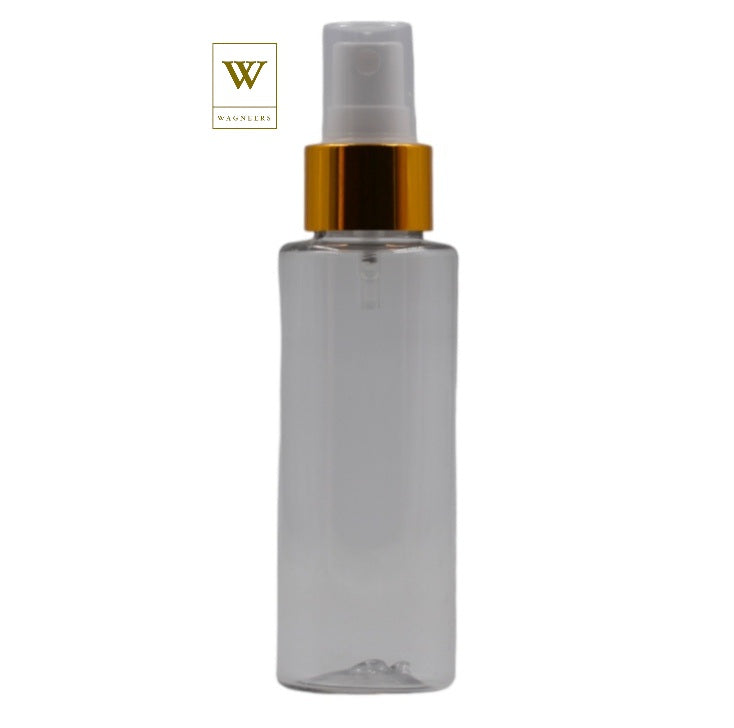 Clear Packaging Bottle/White & Gold Mist Spray [100pc]