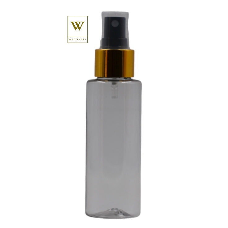 Clear Packaging Bottle/Black & Gold Mist Spray [100pc]