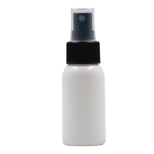 50ml HDPE Boston white bottle (24mm neck)-Black ripped mist spray