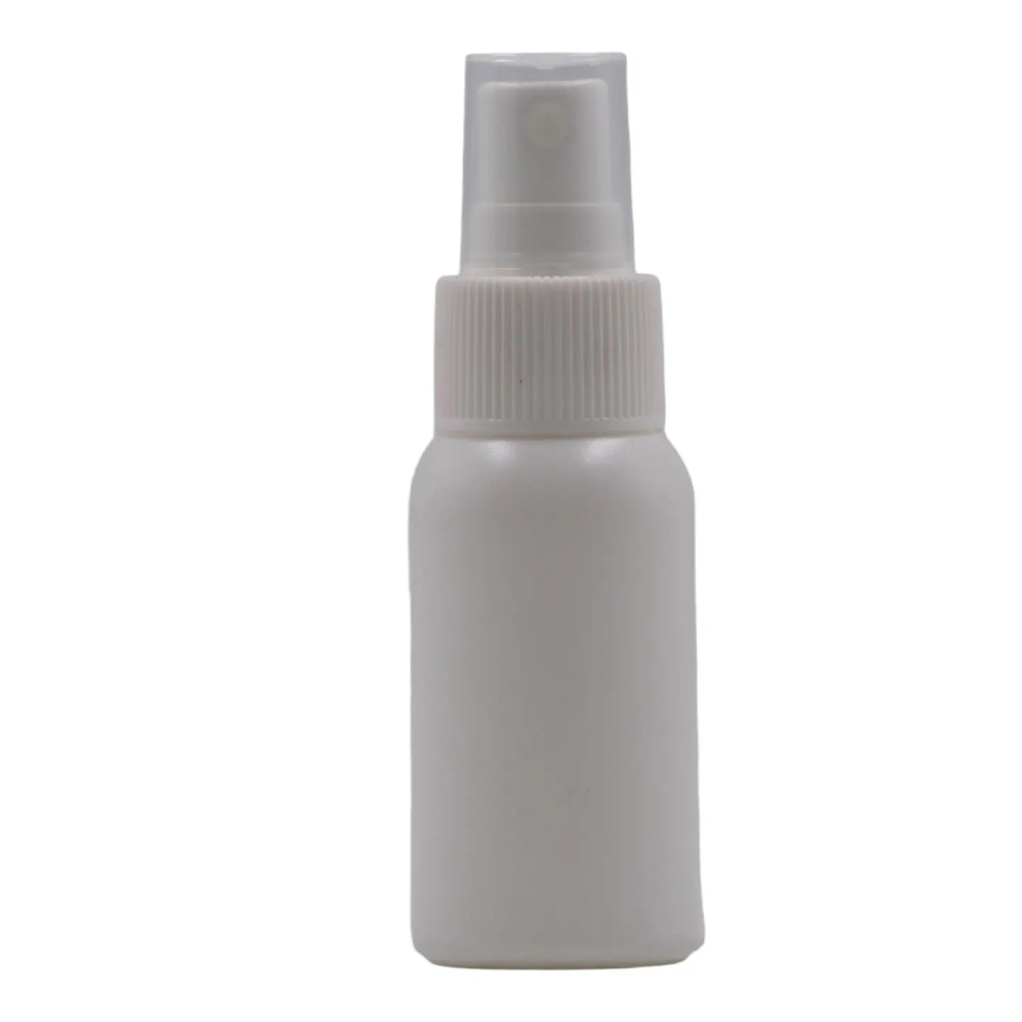 50ml HDPE Boston white bottle (24mm neck)-white ripped mist spray