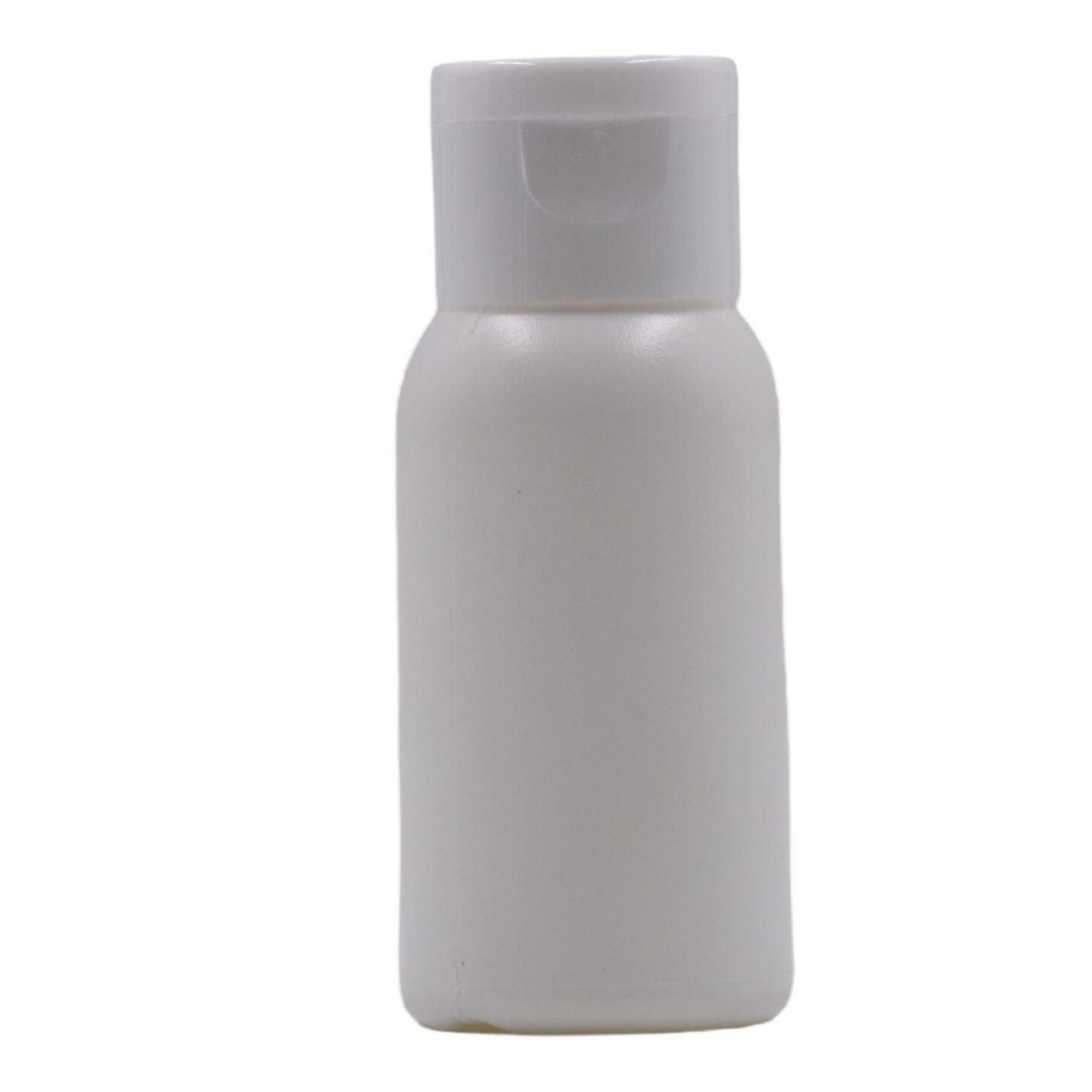 50ml HDPE Boston white bottle (24mm neck)-White flip top