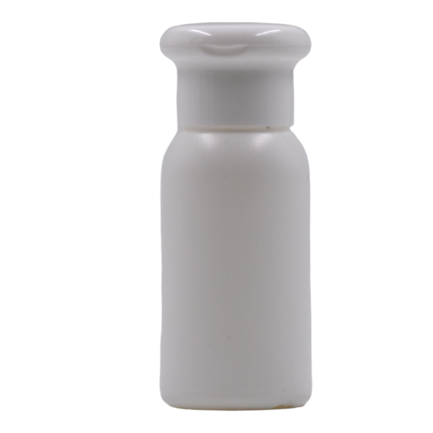 50ml HDPE Boston white bottle (24mm neck)-White mushroom cap