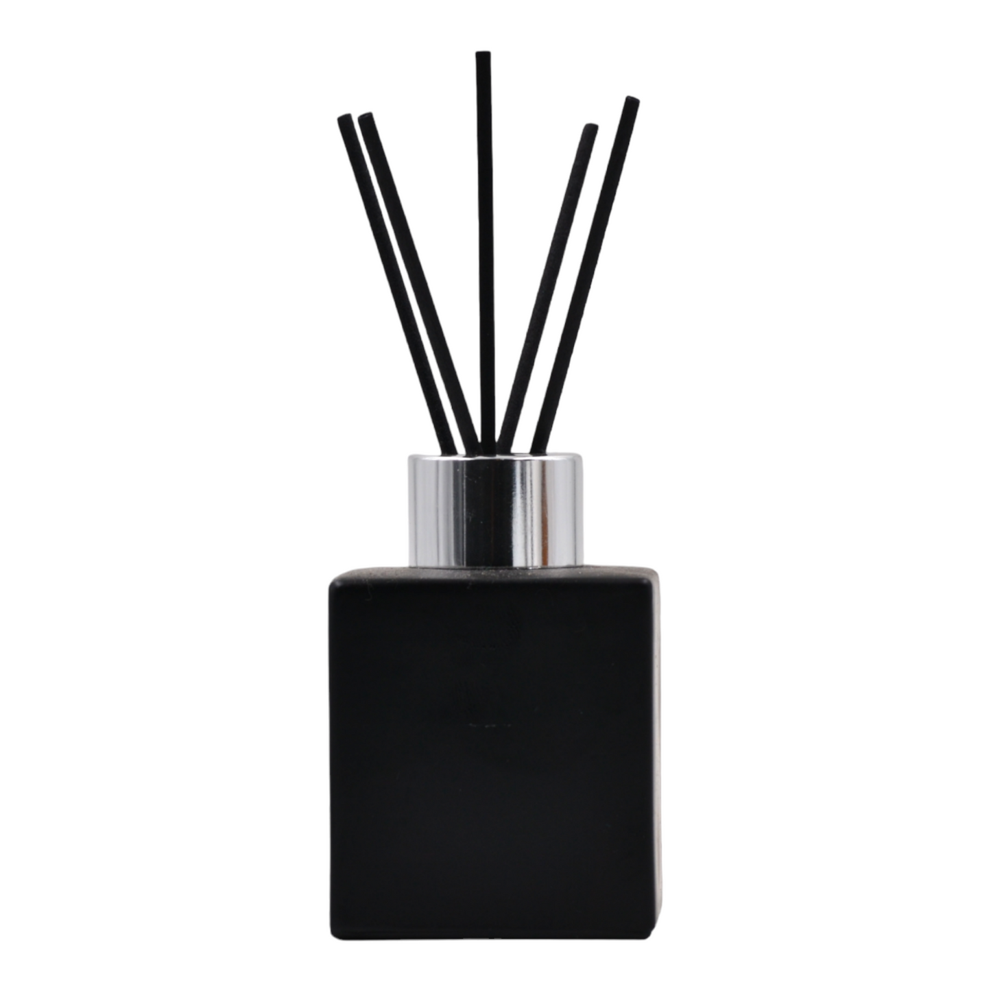 Glass reed diffuser bottle with chrome plated collar