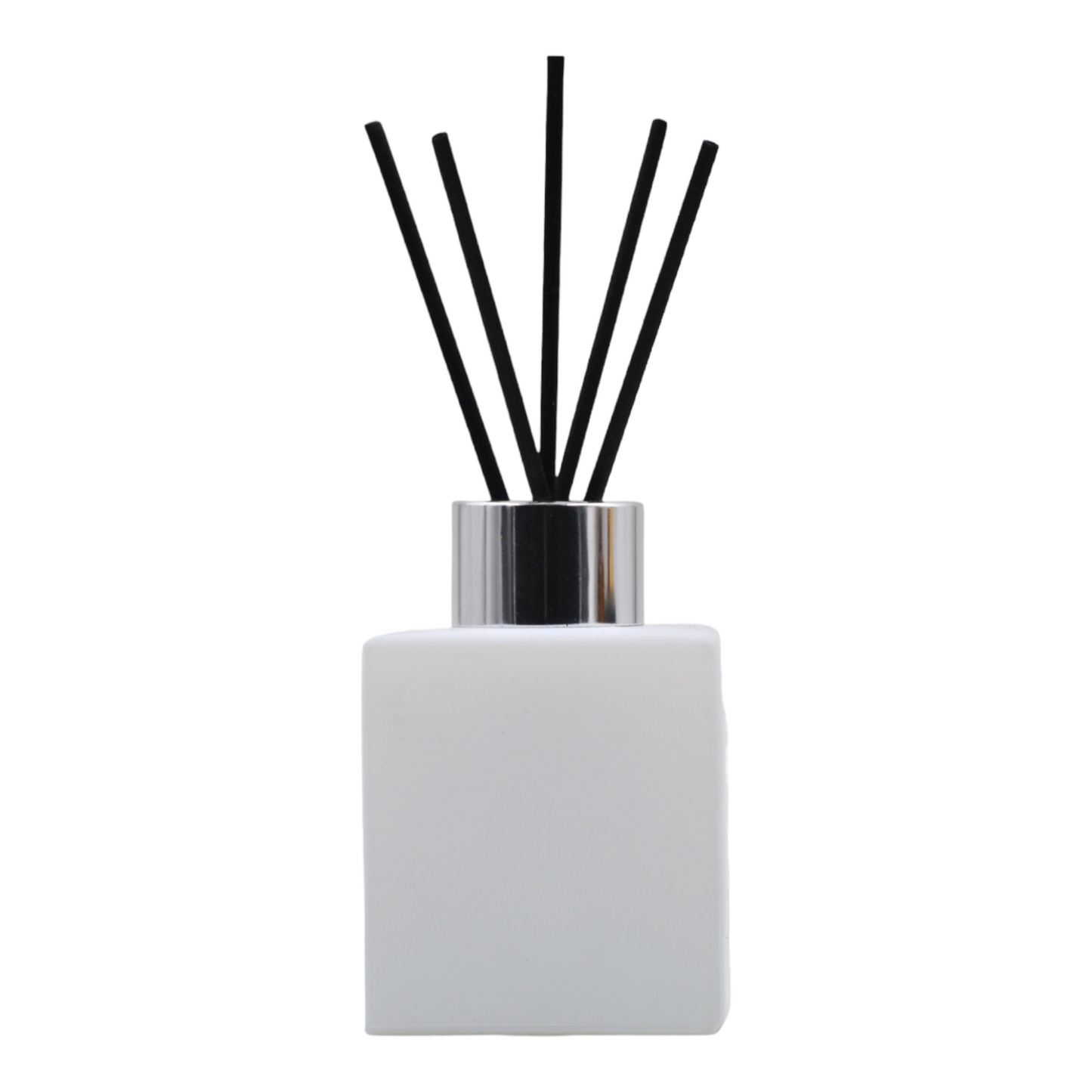 Glass reed diffuser bottle with chrome plated collar