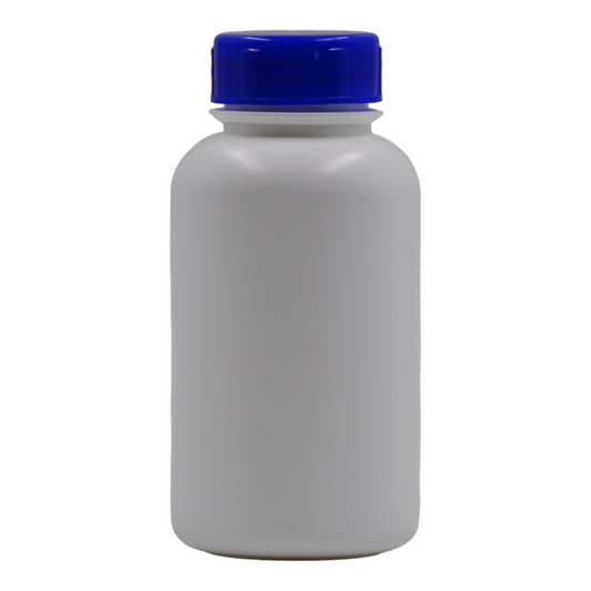 250ml HDPE white capsule packaging jar(38mm)-Dark blue sea lid