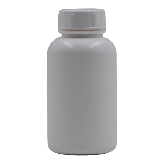 250ml HDPE white capsule packaging jar(38mm)-White lid