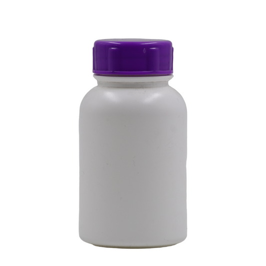 175ml HDPE white capsule packaging jar(38mm)-Lavender purple lid