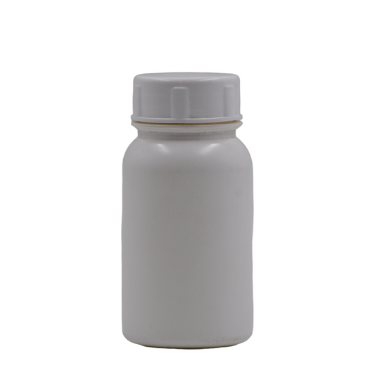 125ml HDPE white capsule packaging jar(38mm)-White lid