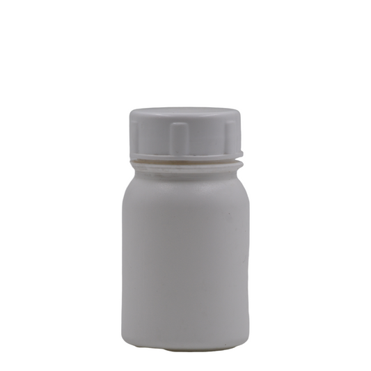 90ml HDPE white capsule packaging jar(38mm)-White lid