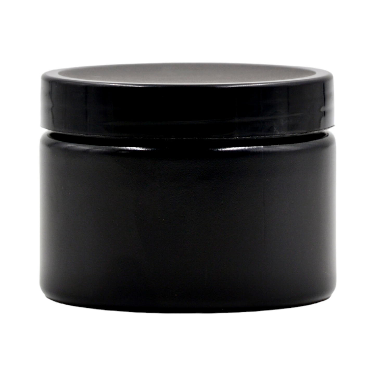 250ml HDPE Black panther cosmestic packaging jar(85mm neck)-Black flat lid