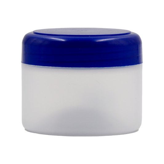 250ml HDPE Natural euro cosmestic jar(85mm neck)-Blue valley dome lid