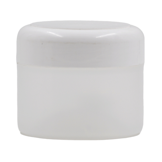 250ml HDPE Natural euro cosmestic jar(85mm neck)-White dome lid