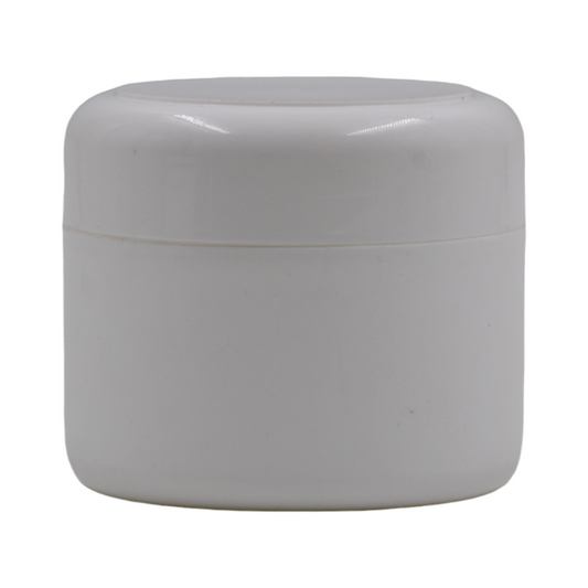 250ml HDPE White euro cosmestic jar(85mm neck)-White dome lid