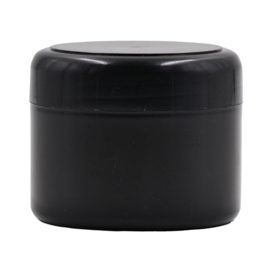 250ml HDPE Black euro cosmestic jar(85mm neck)-Black dome lid