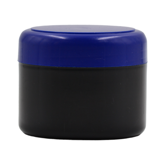 250ml HDPE Black euro cosmestic jar(85mm neck)-Blue valley dome lid