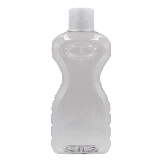 2Lt Clear Bubble Bath Bottle/Natural Screw Cap