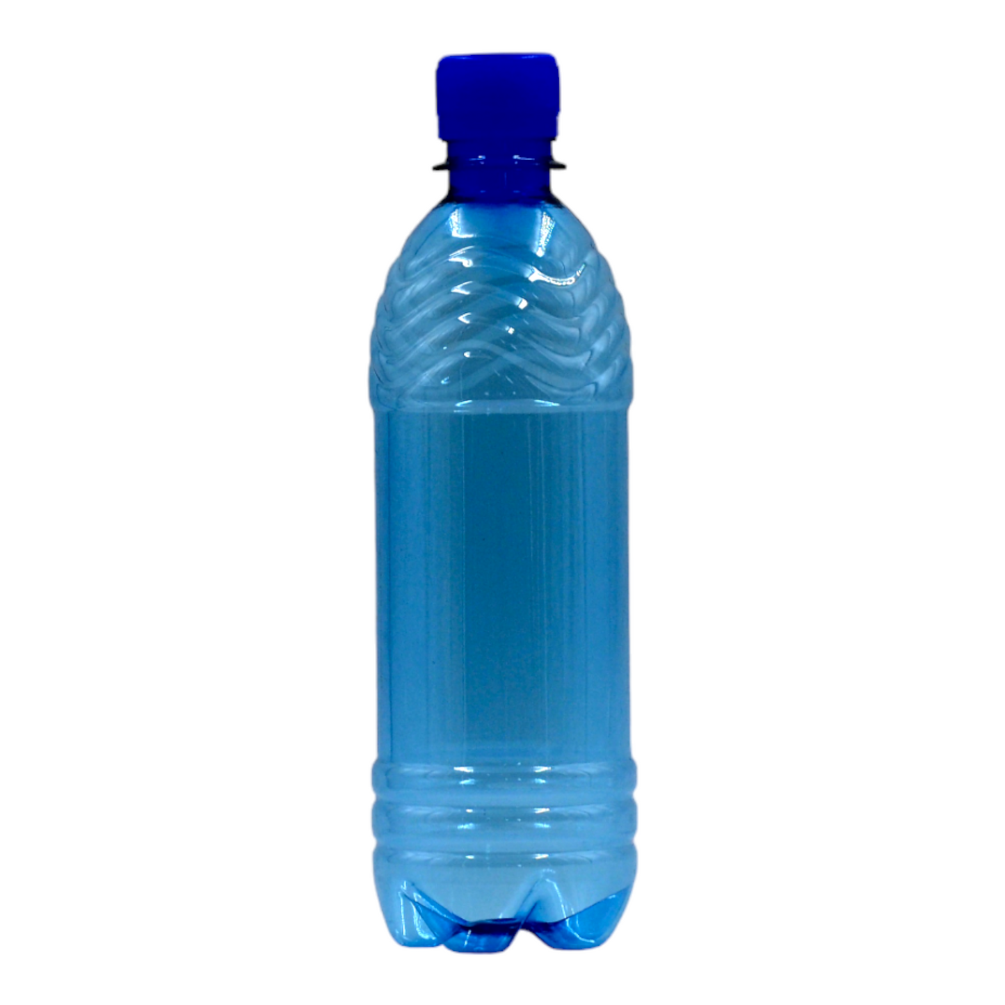 500Ml Wave Blue Water Packaging Bottle/Blue Screw Cap