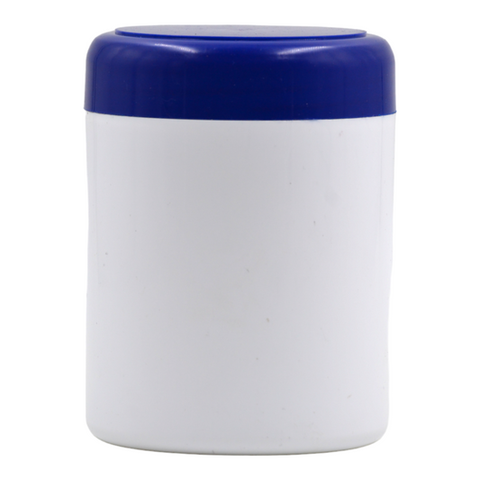 500ml White Euro Packaging Jar/Navy Blue Lid