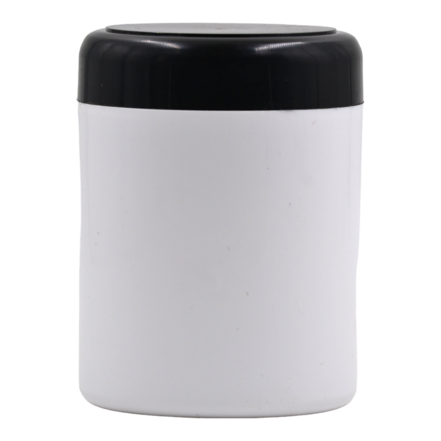 500ml White Euro Packaging Jar/Black Lid