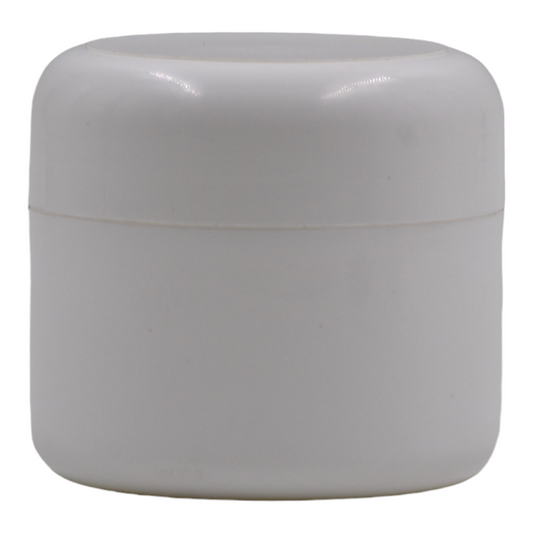 125ml HDPE White euro cosmestic packaging jar(70mm neck)-White dome lid