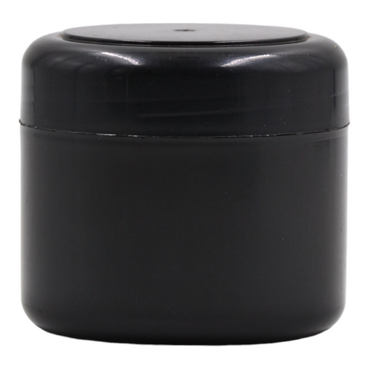 125ml HDPE Black euro cosmestic packaging jar(70mm neck)-Black dome lid