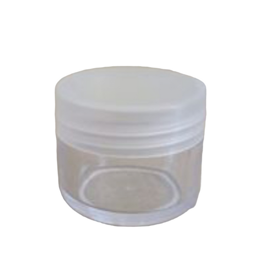 10ml Premium Semi Glass lip balm styrene  packaging jar/Natural Lid