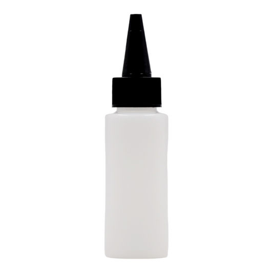 50ml Frosted Natural bottle/Black Kas Spout