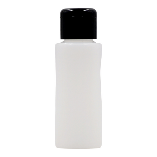 50ml Frosted Natural bottle/Black Flip Cap