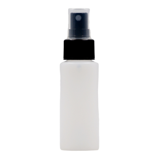 50ml Frosted Natural bottle/Black Atomizer Spray