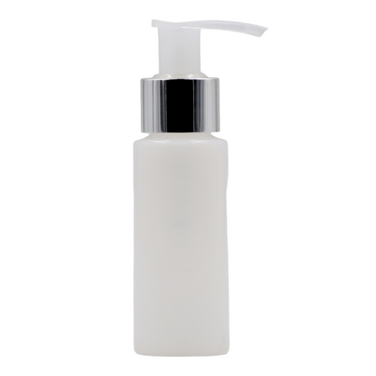 50ml Frosted Natural bottle/Natural & Chrome Lotion pump