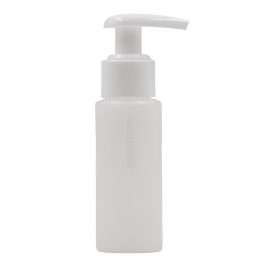 50ml Frosted Natural bottle/White Lotion Pump