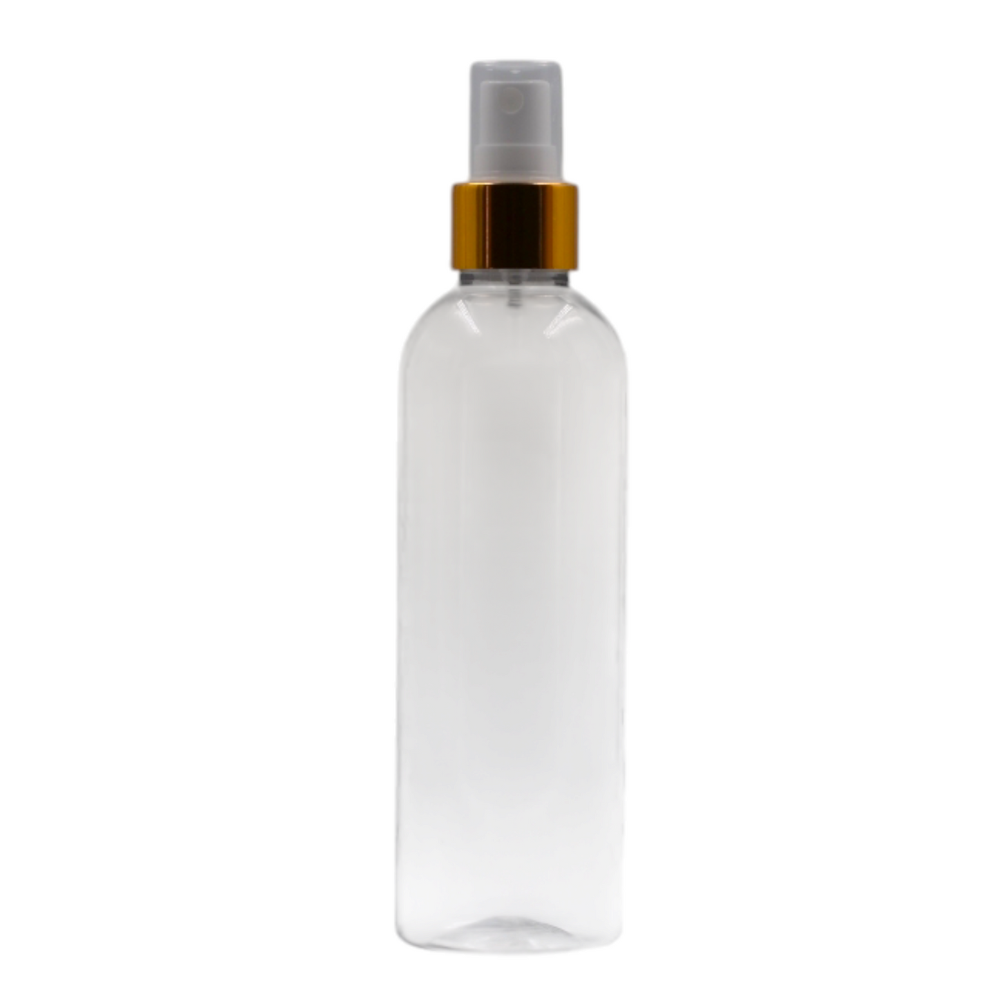 250ml Clear Packaging Bottle/White & Gold Mist Spray