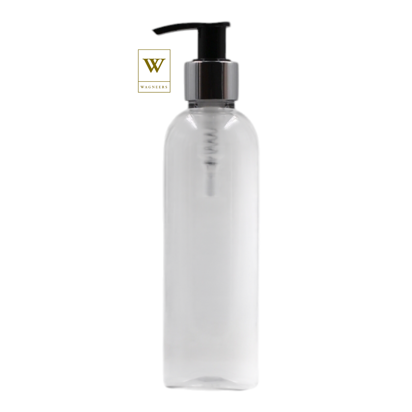 Clear Packaging Bottle/Black & Chrome Lotion Pump[100pc]