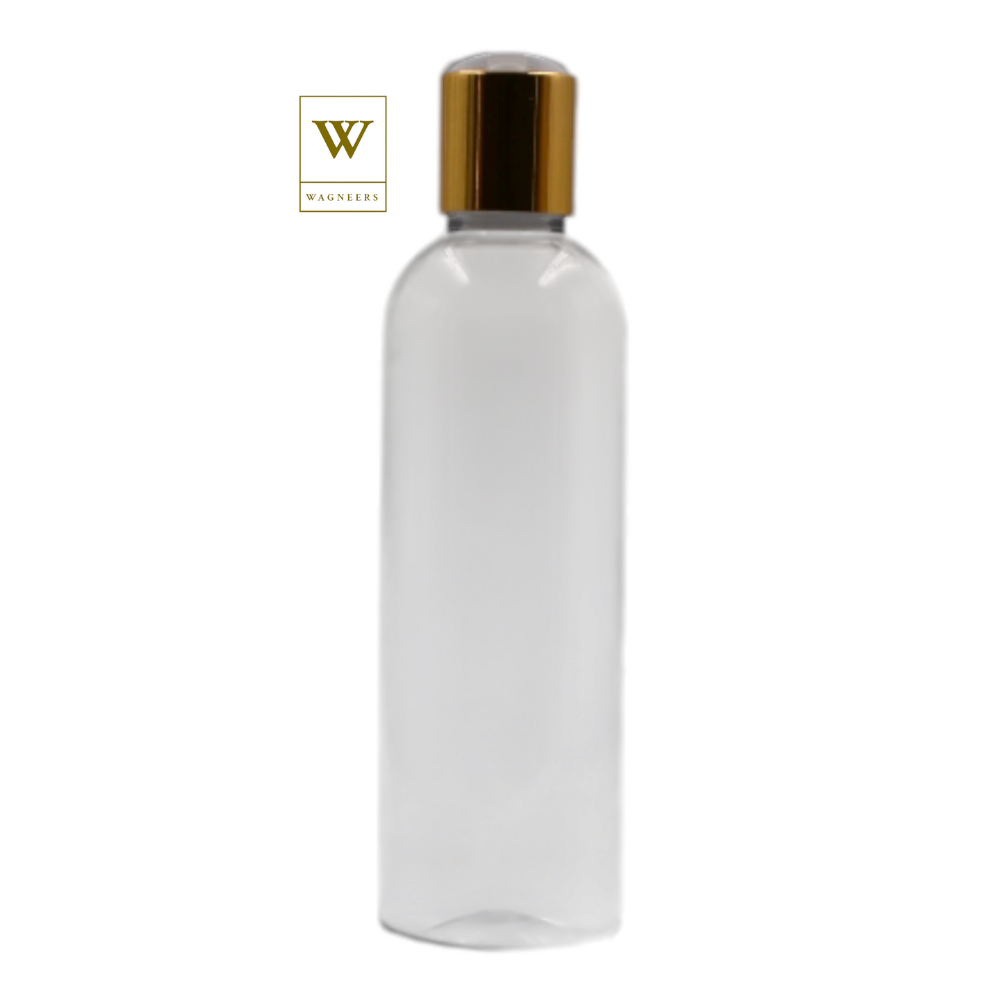 Clear Packaging Bottle/White & Gold Disc Top[100pc]