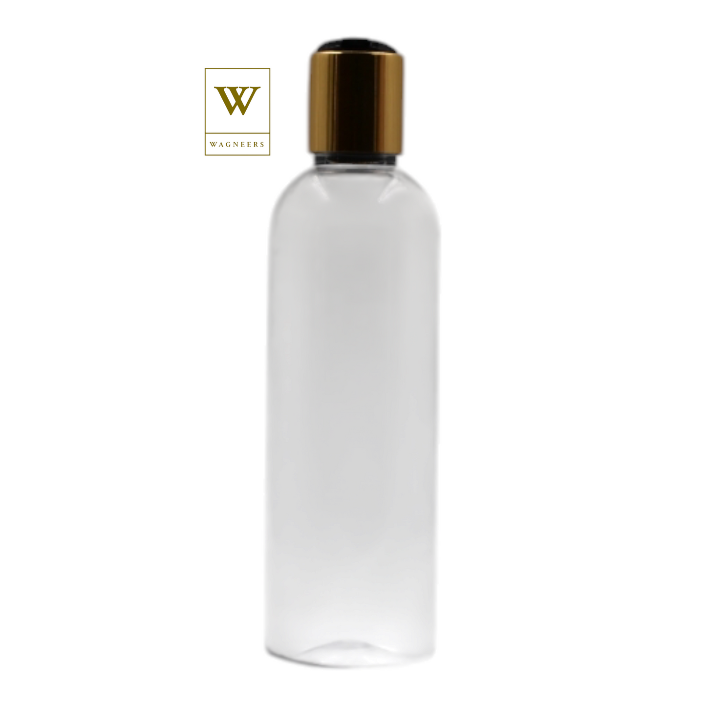 Clear Packaging Bottle/Black & Gold Disc Top[100pc]