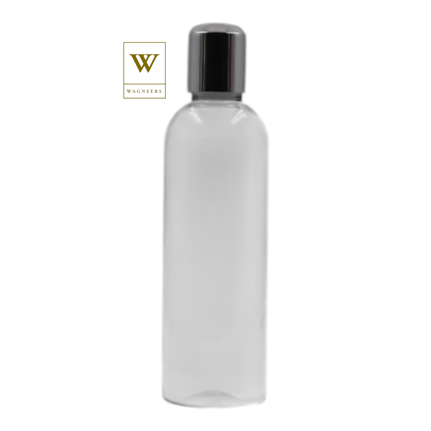 Clear Packaging Bottle/White & Chrome Disc Top[100pc]