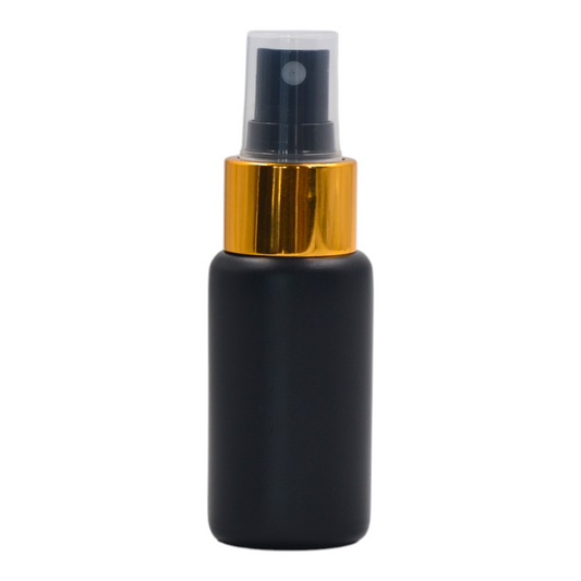 50ml Black Plastic Packaging Bottle/Black & Gold Mist Spray
