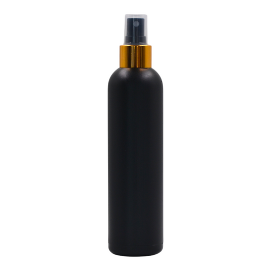 250ml Black Plastic Packaging Bottle/Black & Gold Mist Spray