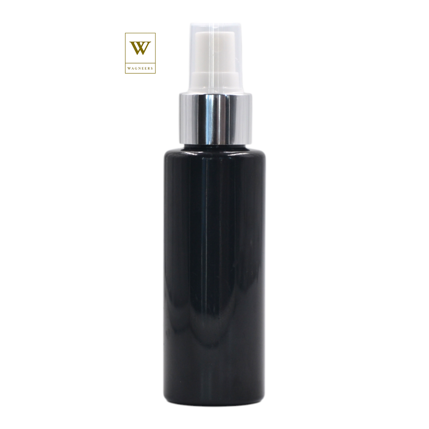 Black Packaging Bottle/White & Chrome Mist Spray [100pc]