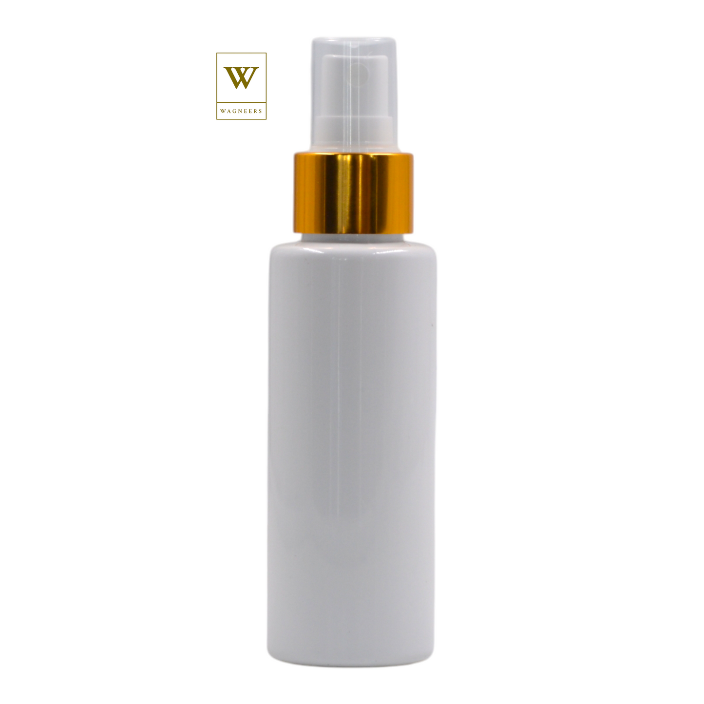White Packaging Bottle/White & Gold Mist Spray [100pc]