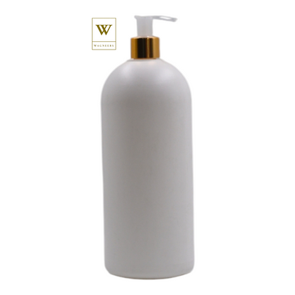 White Packaging Bottle/Natural & Gold Lotion Pump[100pc]