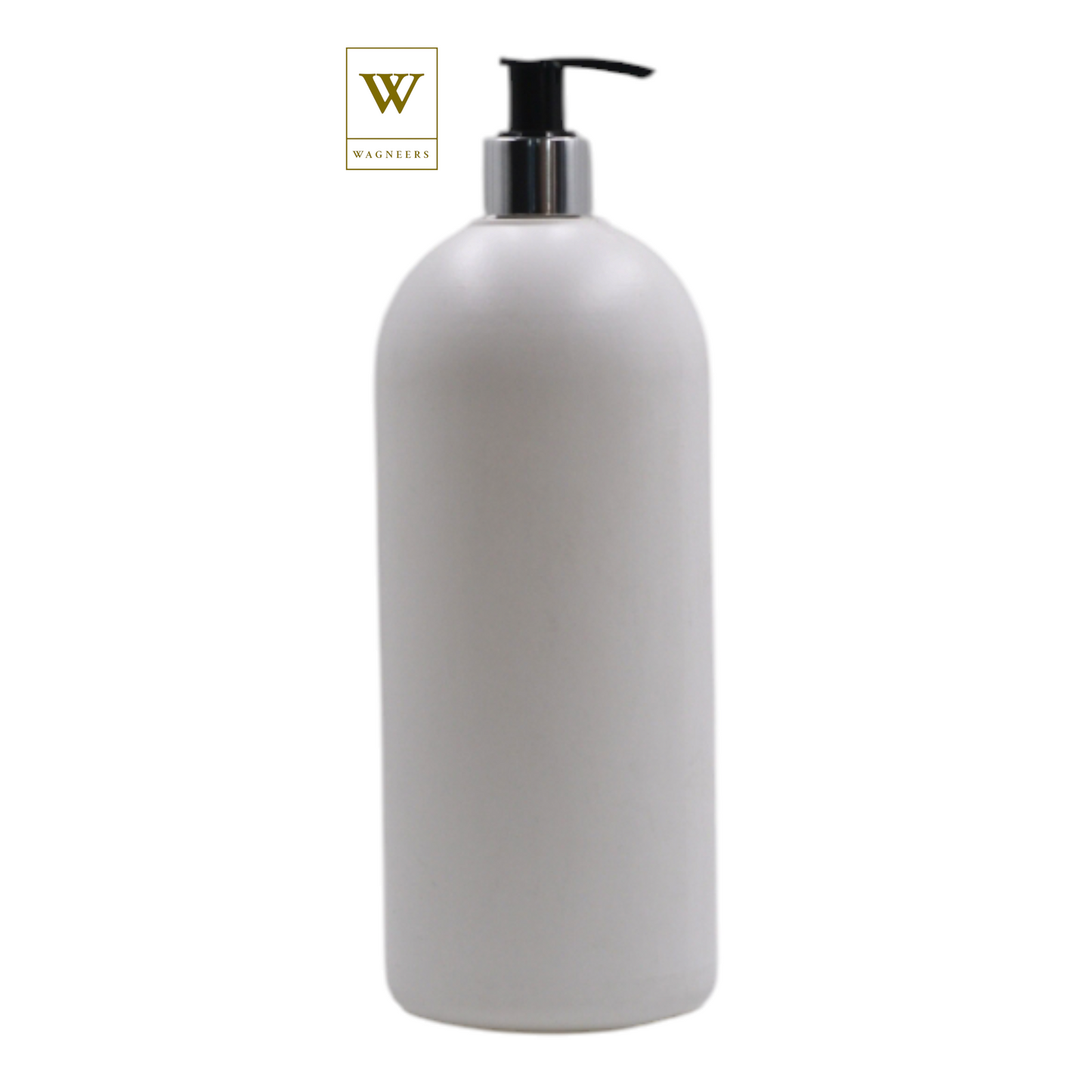 White Packaging Bottle/Black & Chrome Lotion Pump[100pc]