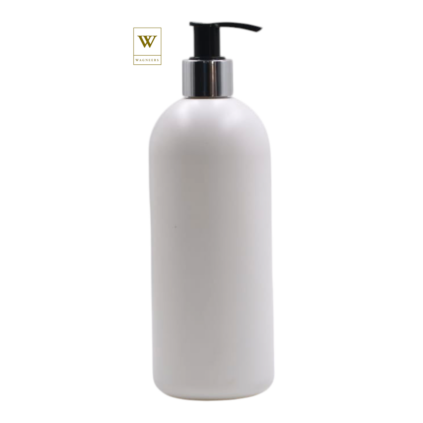 White Packaging Bottle/Black & Chrome Lotion Pump[100pc]