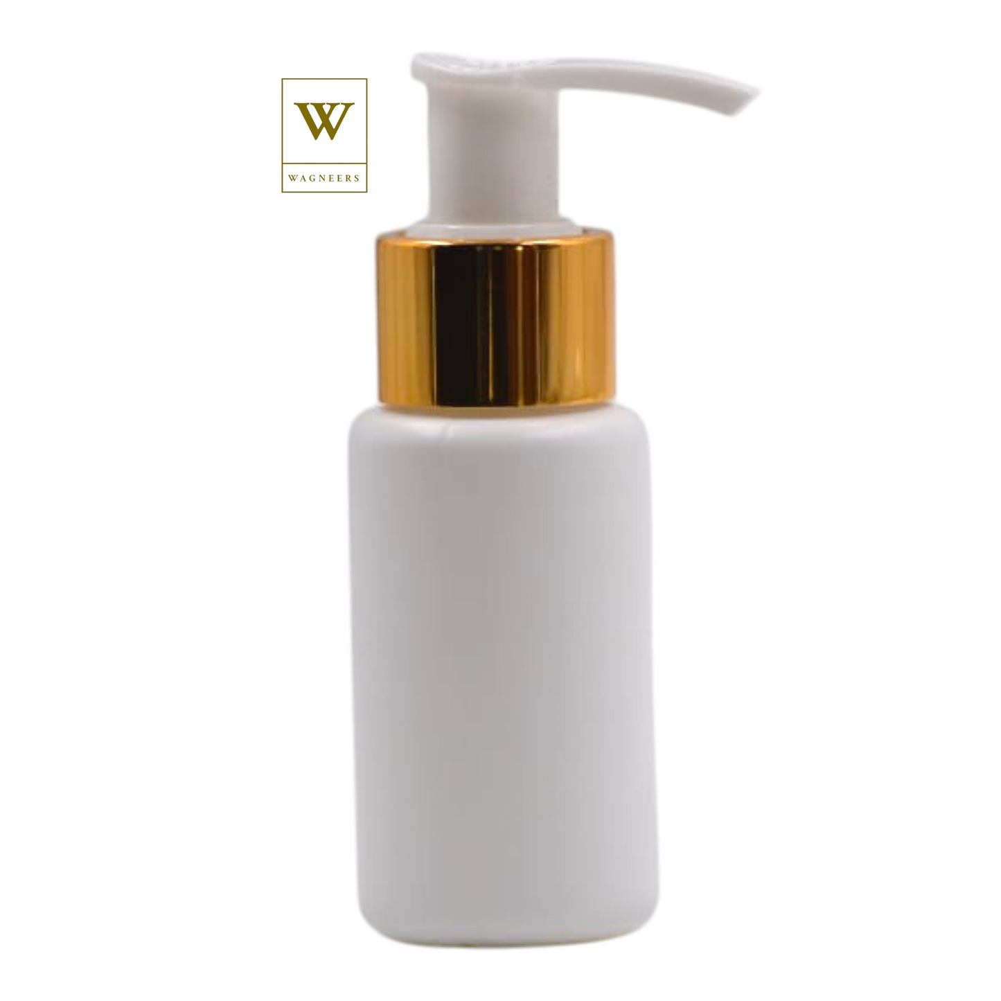 White Packaging Bottle/White & Gold Lotion Pump[100pc]