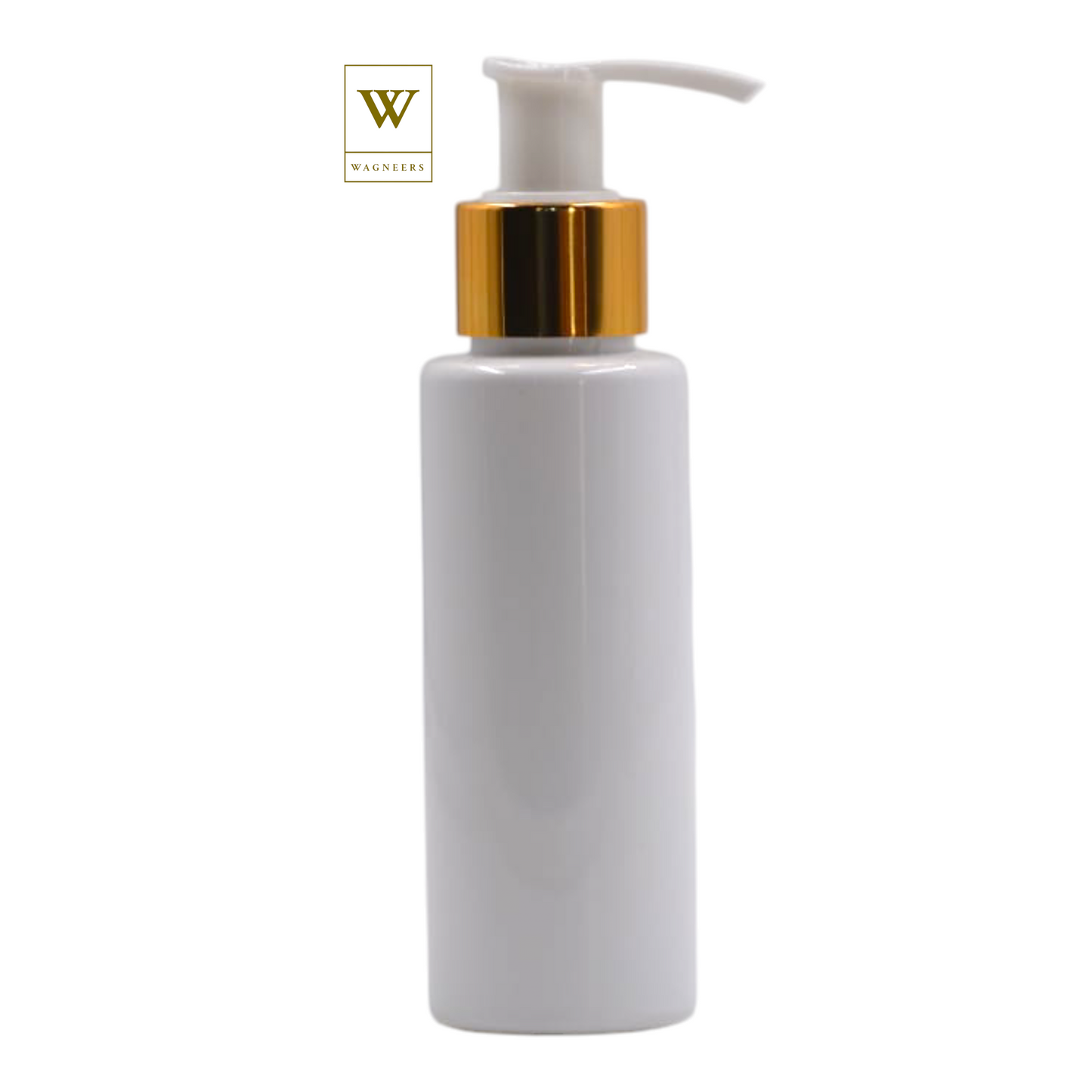 White Packaging Bottle/White & Gold Lotion Pump[100pc]