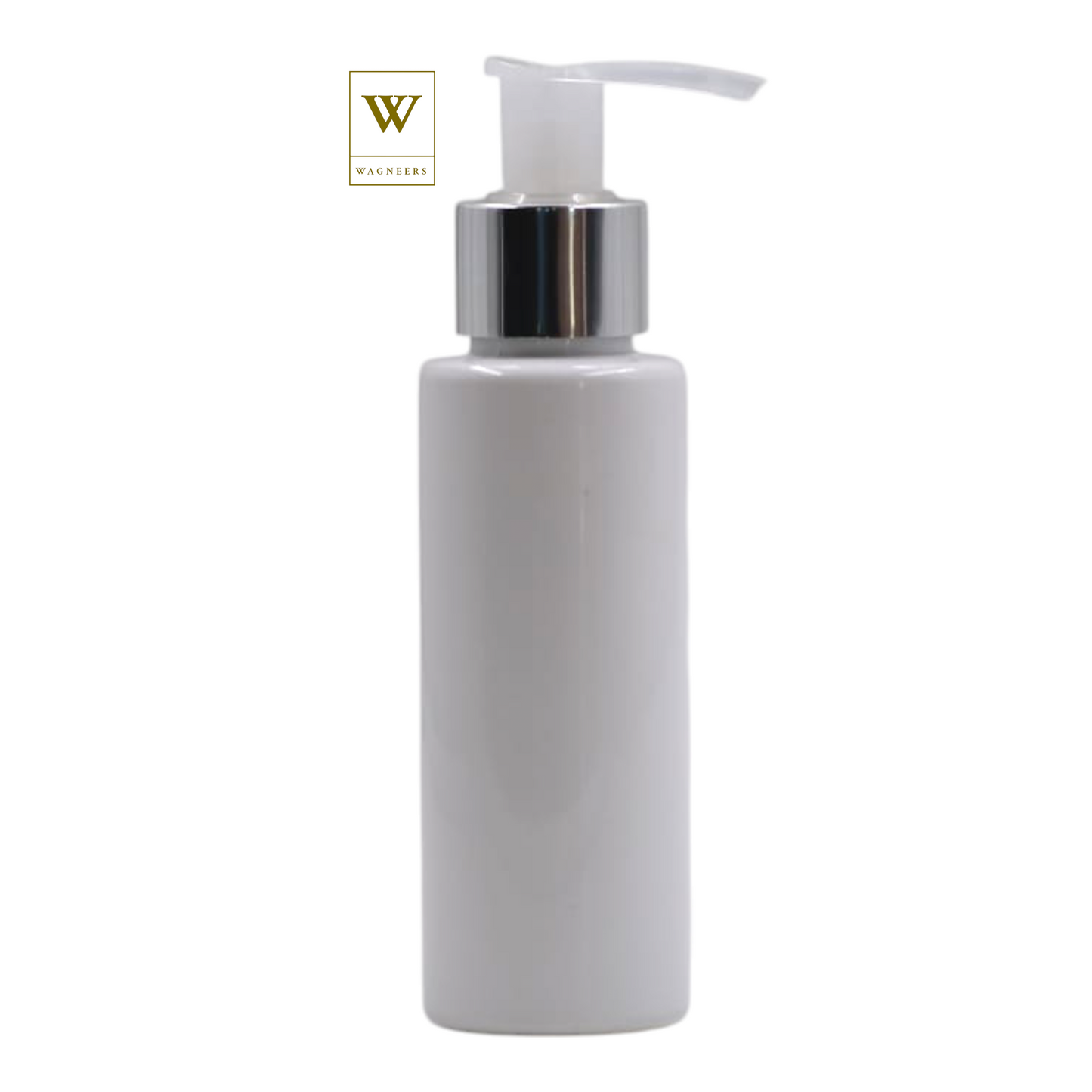 White Packaging Bottle/Natural & Chrome Lotion Pump[100pc]